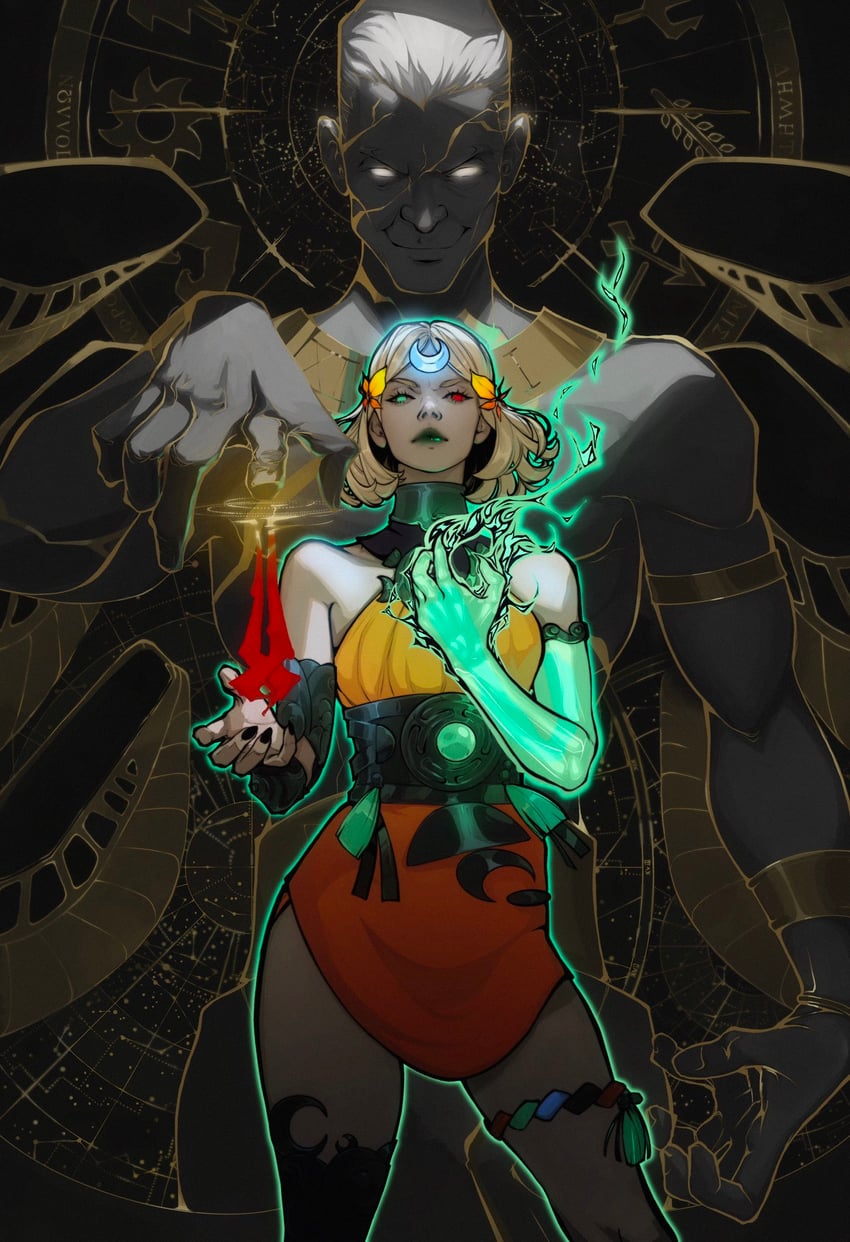 melinoe and chronos (hades and 1 more) drawn by newshaghasemi