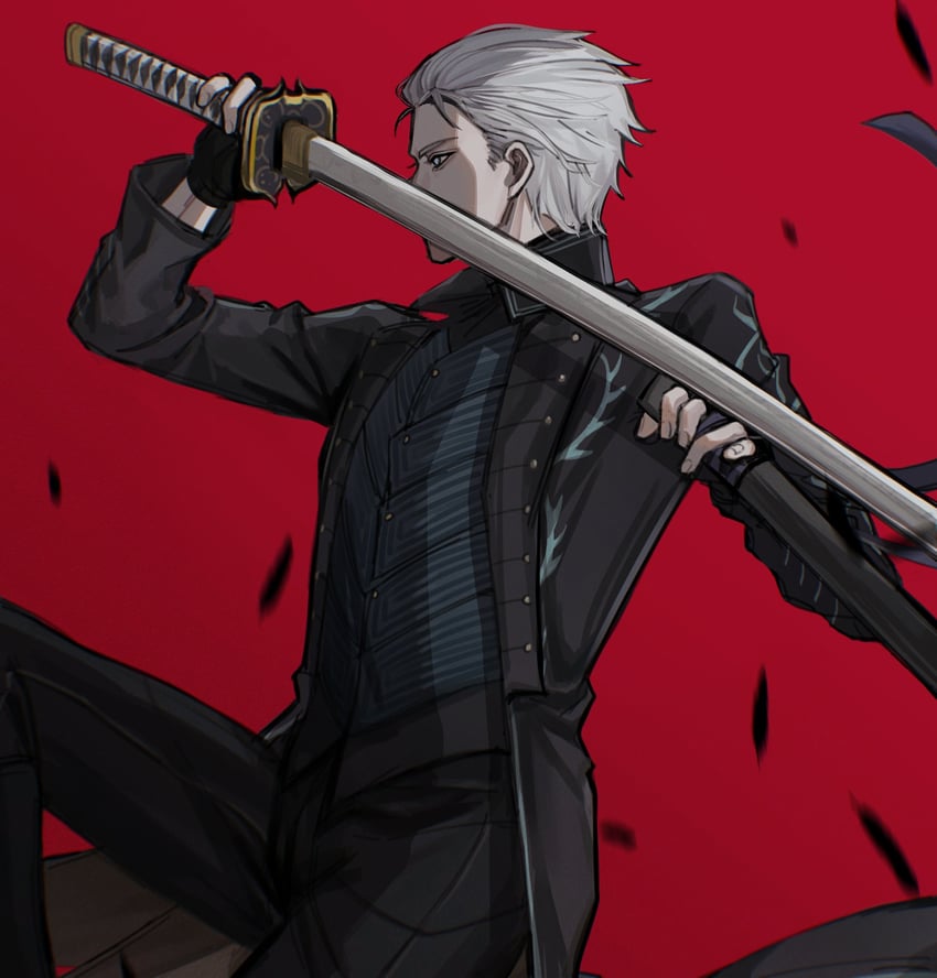 vergil (devil may cry and 1 more) drawn by qmyyz