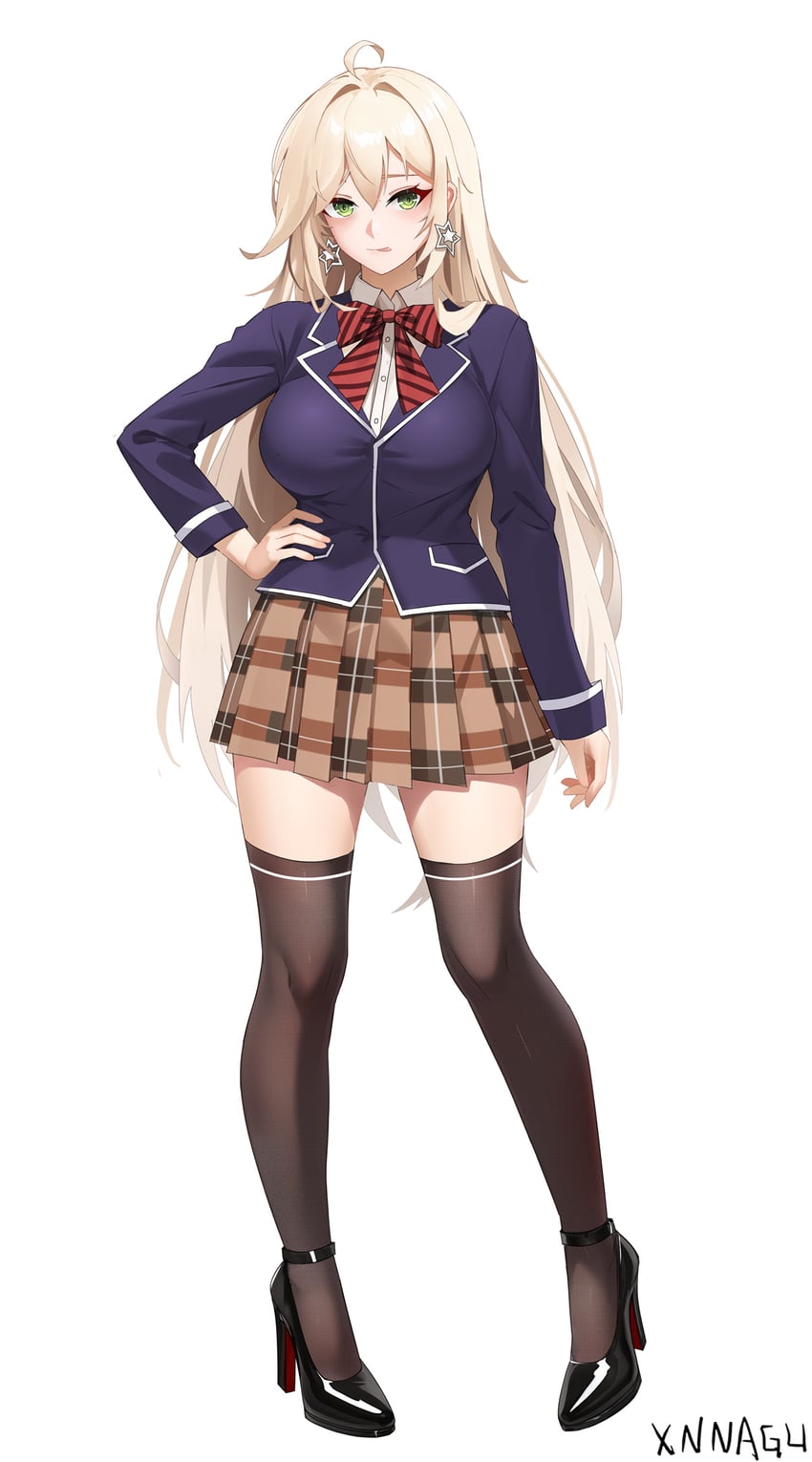 nakiri erina and missouri (warship girls r and 1 more) drawn by xnnagu