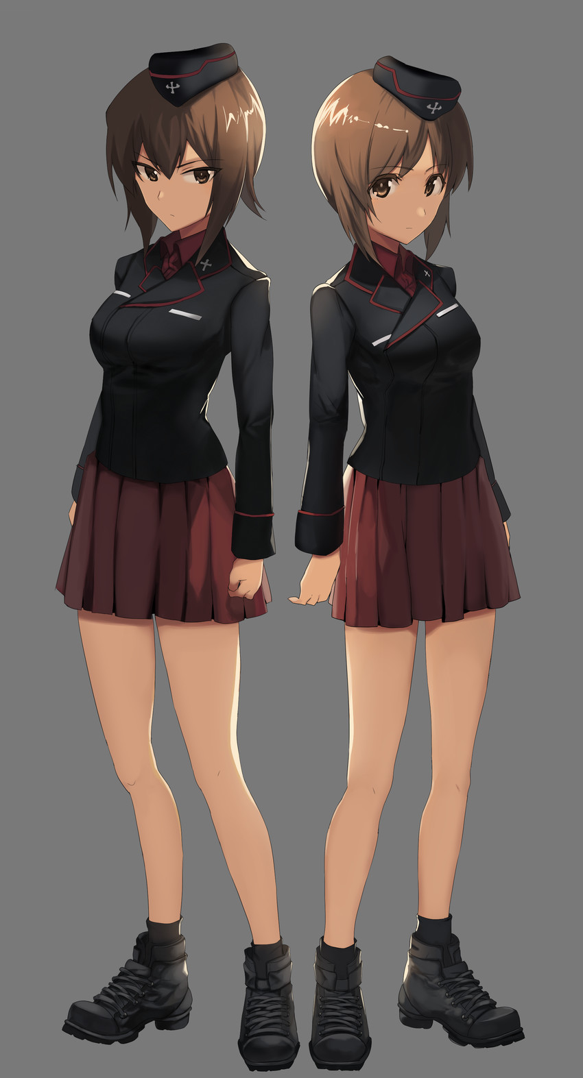 nishizumi miho and nishizumi maho (girls und panzer) drawn by ashiwara_yuu