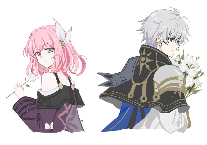 phainon and cyrene (honkai and 1 more) drawn by duifangbuxianghenishuohuabingxiangnirengleyih