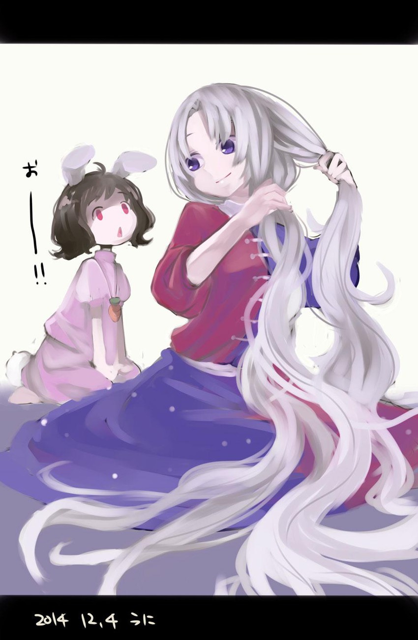 inaba tewi and yagokoro eirin (touhou) drawn by namauni