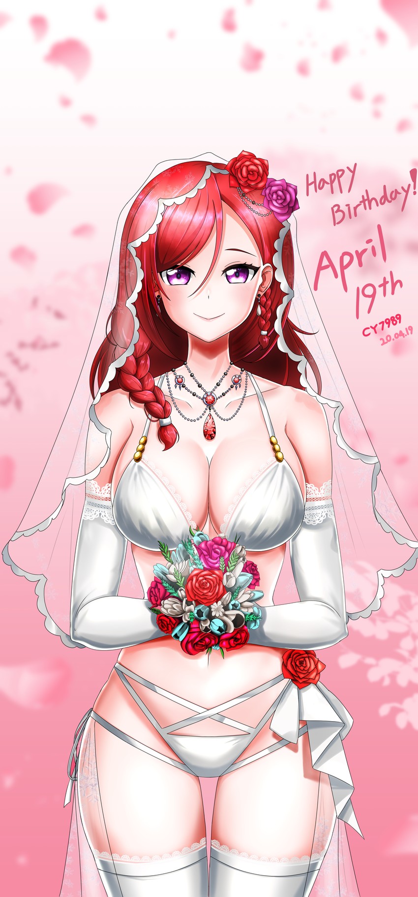 nishikino maki (love live! and 1 more) drawn by cy7989