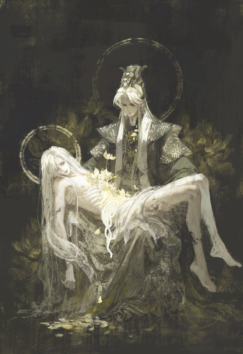 qiao rulai and mo cangli (jinguang budaixi and 1 more) drawn by yu_yu_huadiao