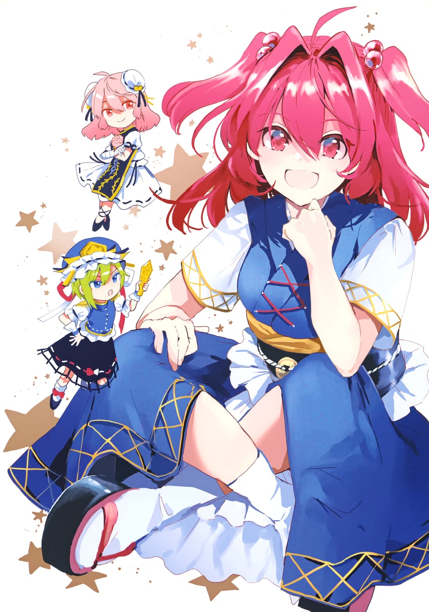 shiki eiki, onozuka komachi, and ibaraki kasen (touhou) drawn by azuma_aya