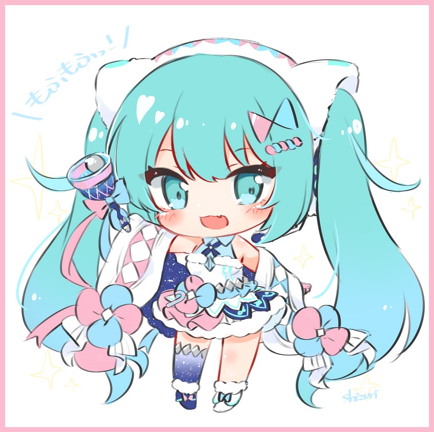 hatsune miku and magical mirai miku (vocaloid and 1 more) drawn by yukine