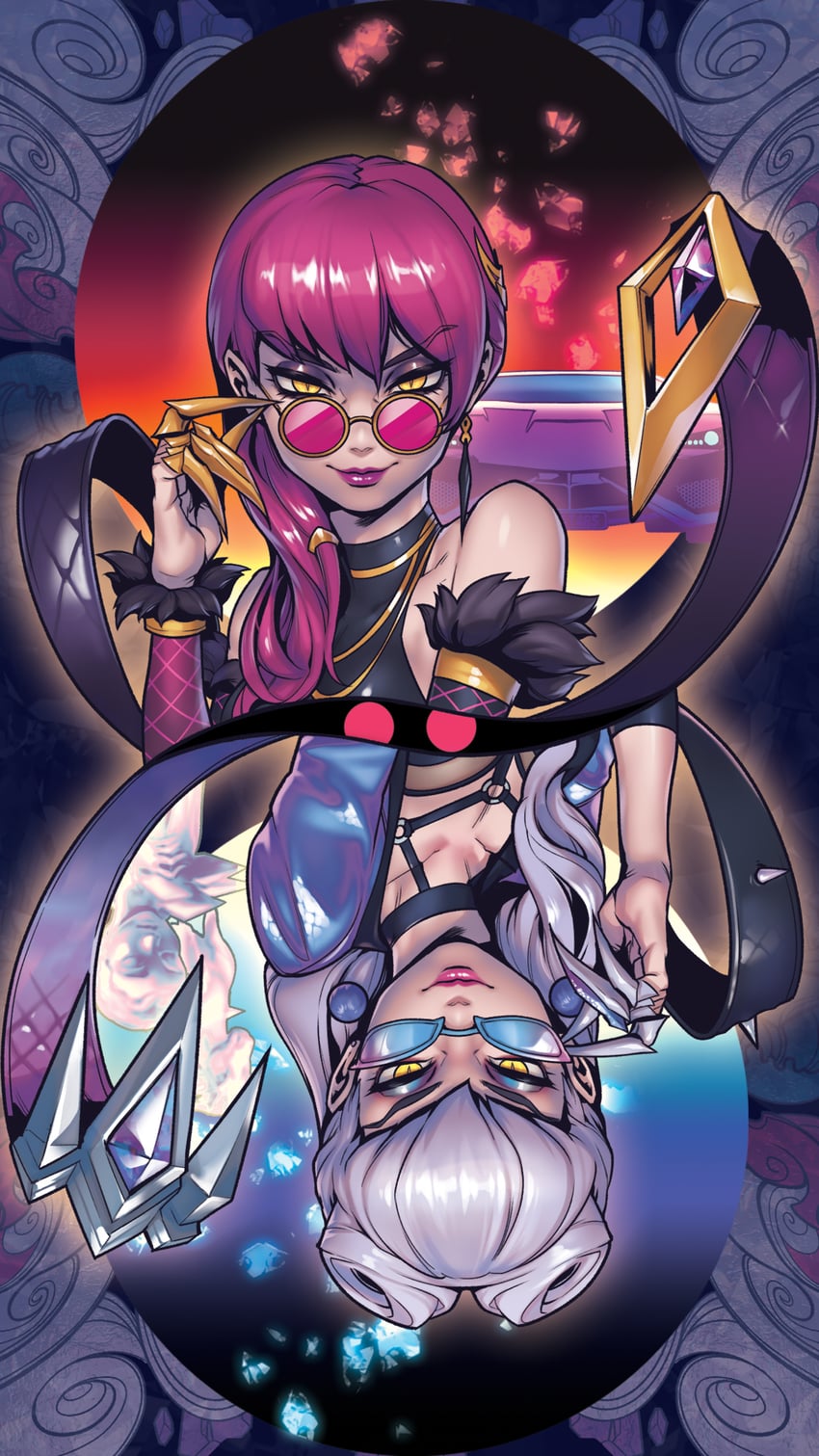 evelynn, k/da all out evelynn, and k/da evelynn (league of legends) drawn by phantom_ix_row