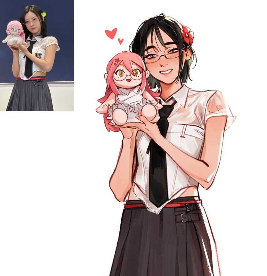 sua, mizi, and haseul (alien stage) drawn by lesly_oh