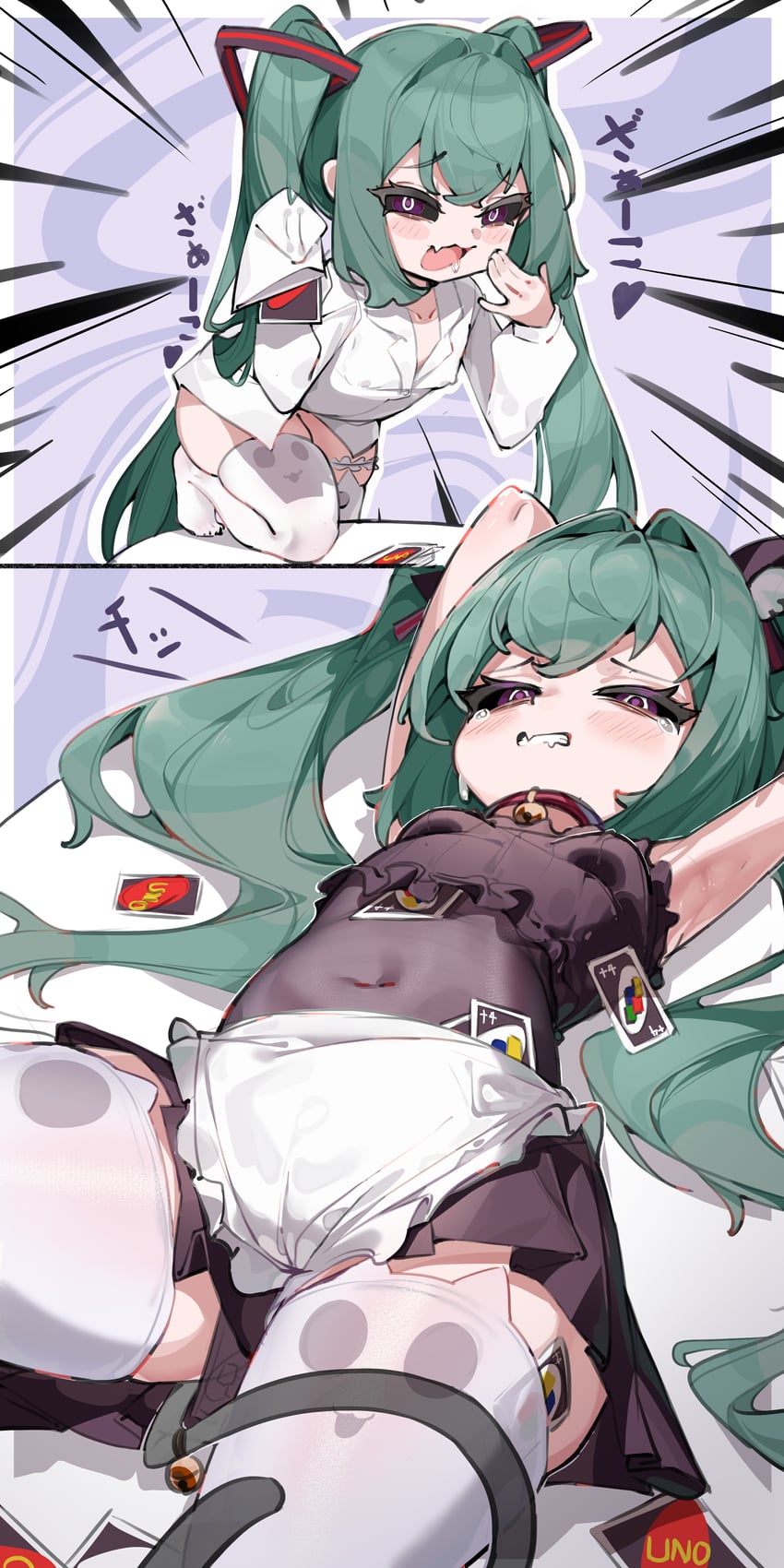 hatsune miku (vocaloid and 1 more) drawn by aiza-ku