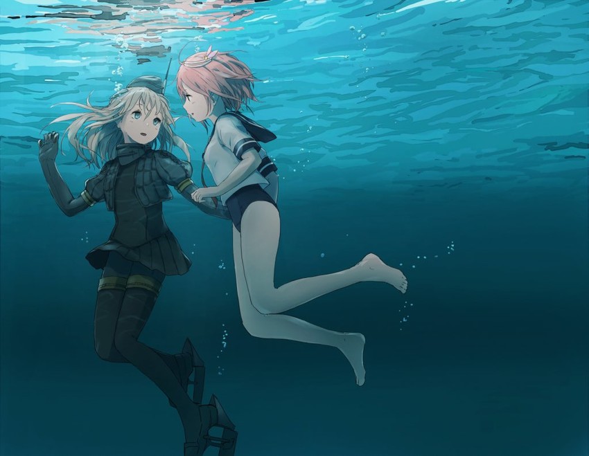i-58 and u-511 (kantai collection) drawn by youmak