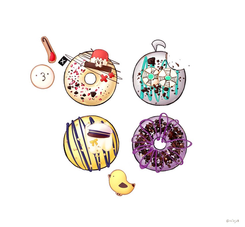 flower, oliver, fukase, utatane piko, james, and 1 more (vocaloid) drawn by heupjok_ori