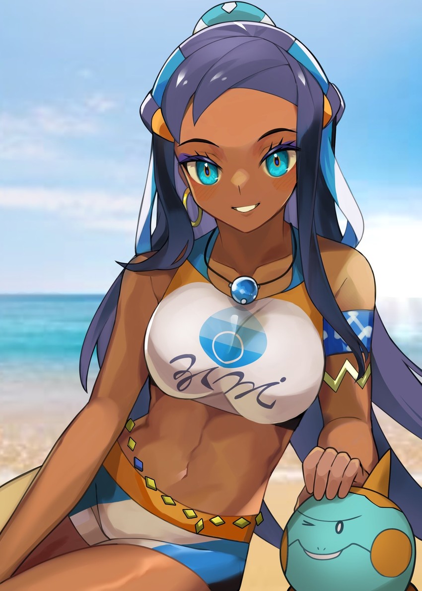 nessa and chewtle (pokemon and 1 more) drawn by katwo