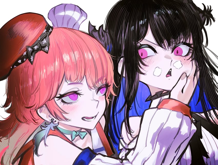 takanashi kiara and nerissa ravencroft (hololive and 1 more) drawn by pungson_mori