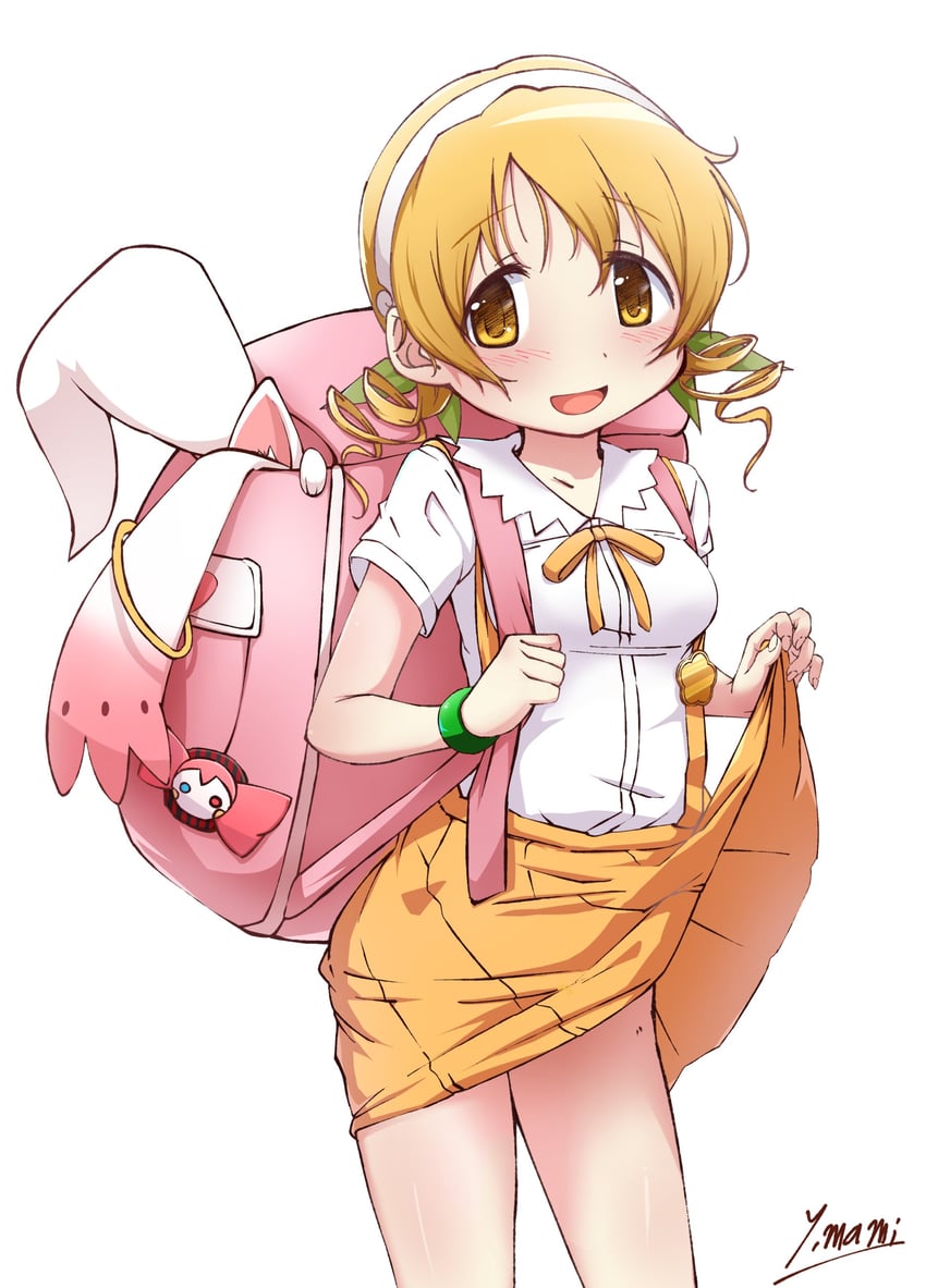 tomoe mami, kyubey, charlotte, and hachikuji mayoi (monogatari) drawn by yanmaami