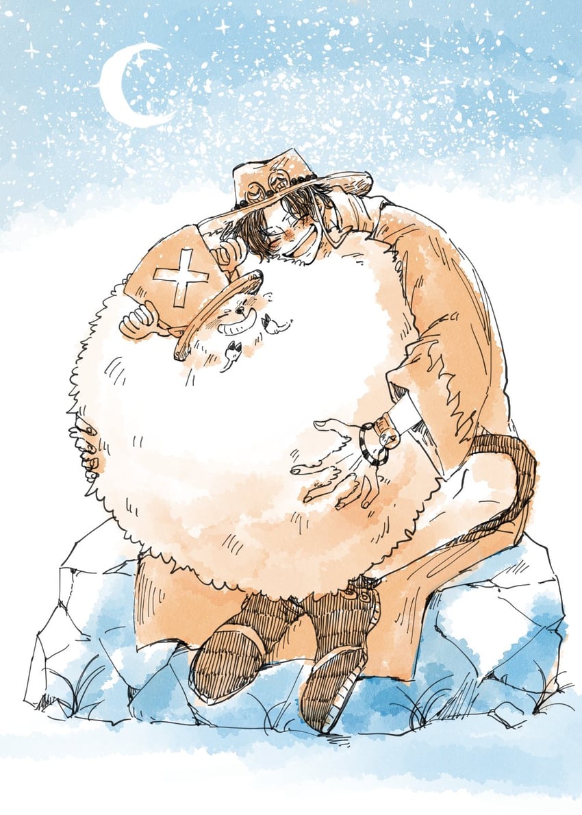 tony tony chopper and portgas d. ace (one piece) drawn by 1006