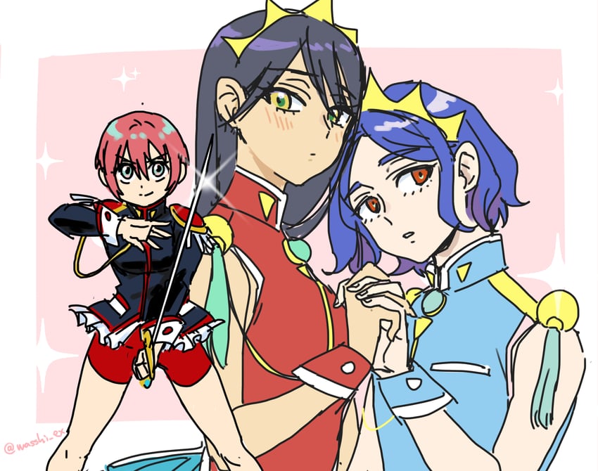 amate yuzuriha, shuji ito, nyaan, tenjou utena, and himemiya anthy (gundam and 2 more) drawn by washi01