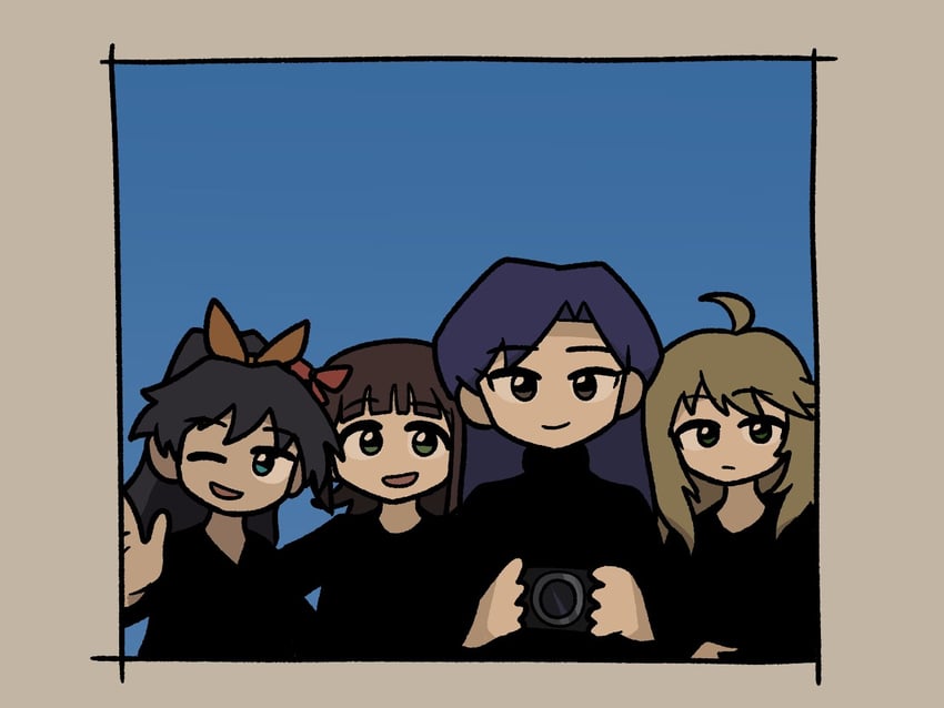 hoshii miki, kisaragi chihaya, amami haruka, and ganaha hibiki (idolmaster and 2 more) drawn by fis_(t83192933)