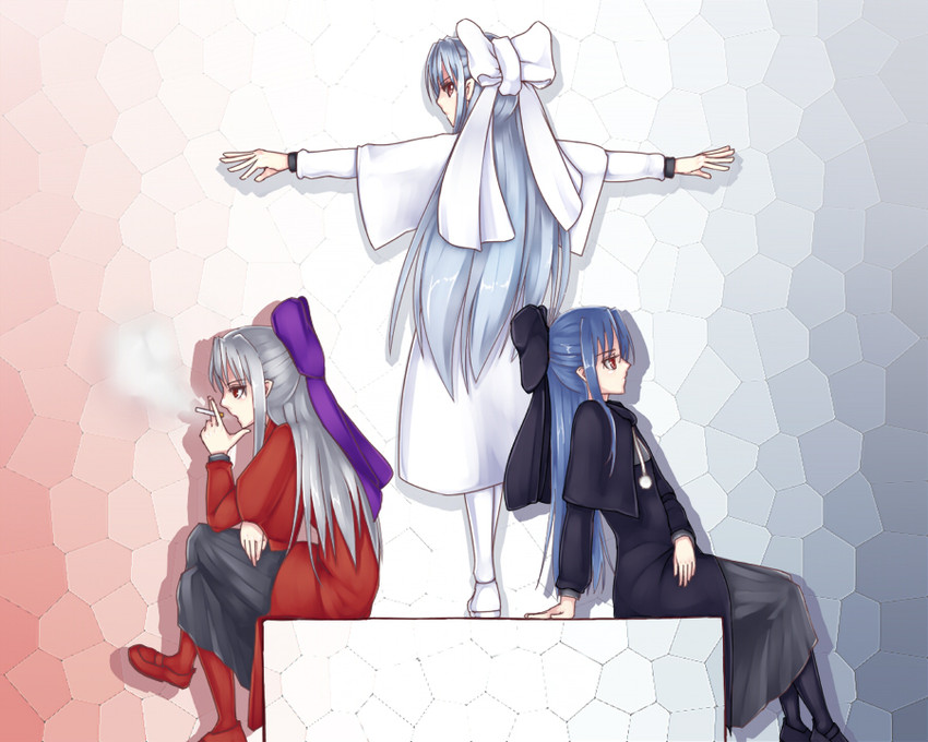 len, white len, and red len (tsukihime and 2 more) drawn by doctor_east