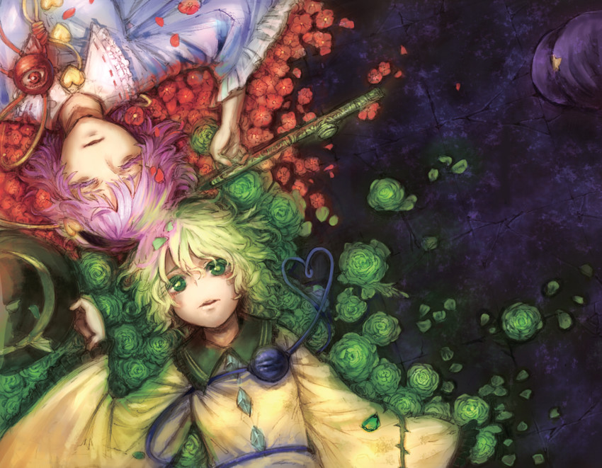 komeiji koishi and komeiji satori (touhou) drawn by woominwoomin5