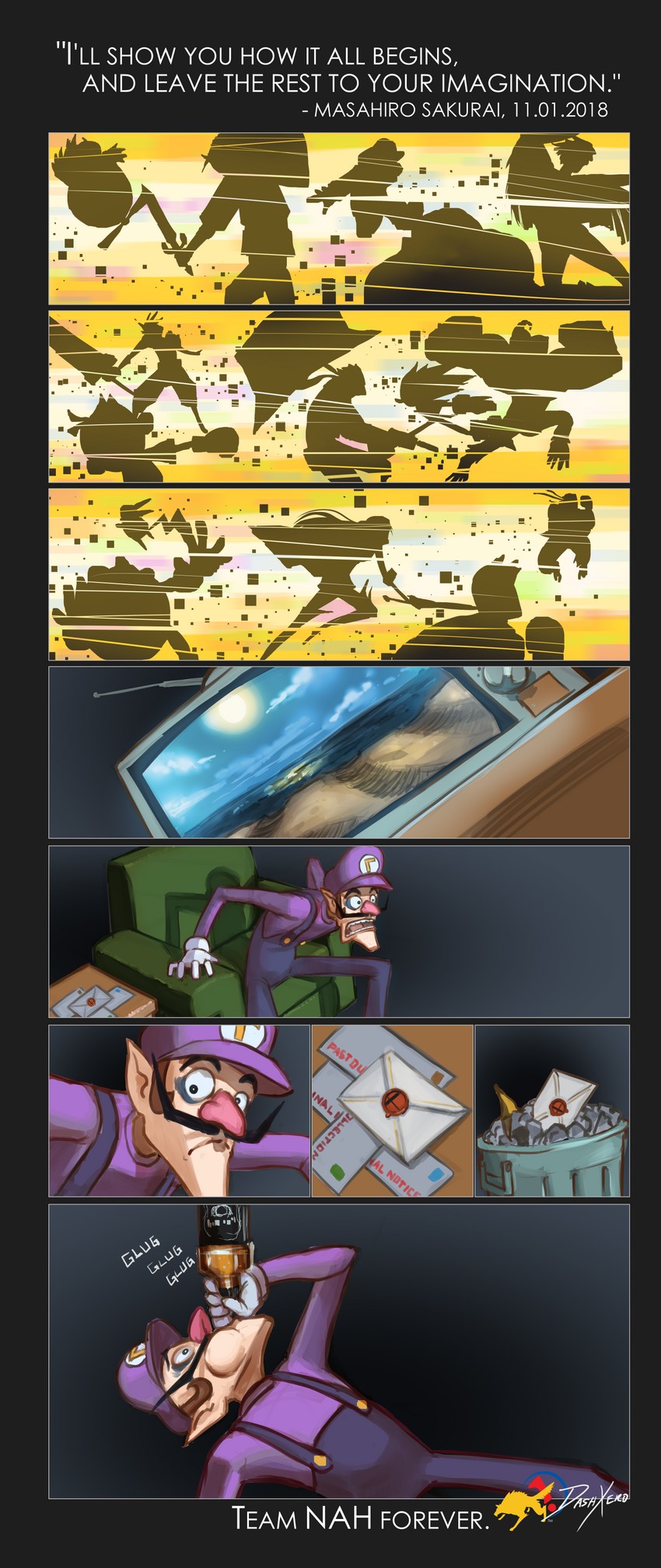 link, pikachu, cloud strife, samus aran, mario, and 12 more (pokemon and 20 more) drawn by dash_xero