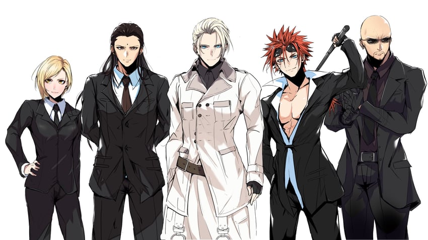 reno, tseng, rufus shinra, rude, and elena (final fantasy and 2 more) drawn by crazy02oekaki