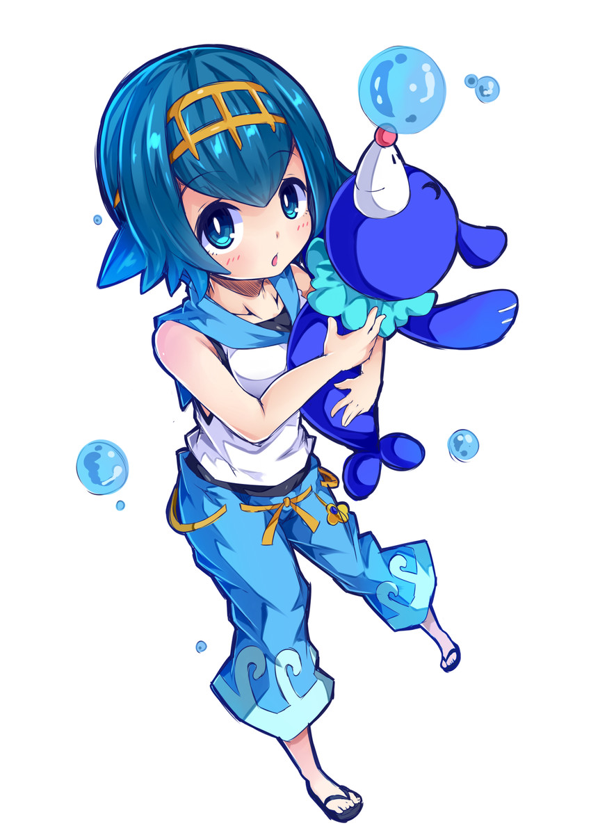 lana and popplio (pokemon and 1 more) drawn by ishimu