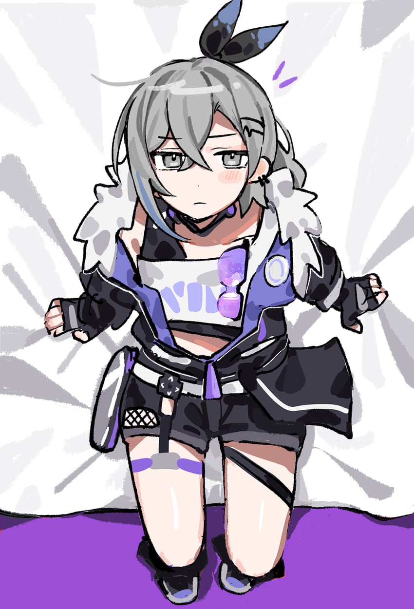 silver wolf (honkai and 1 more) drawn by emne