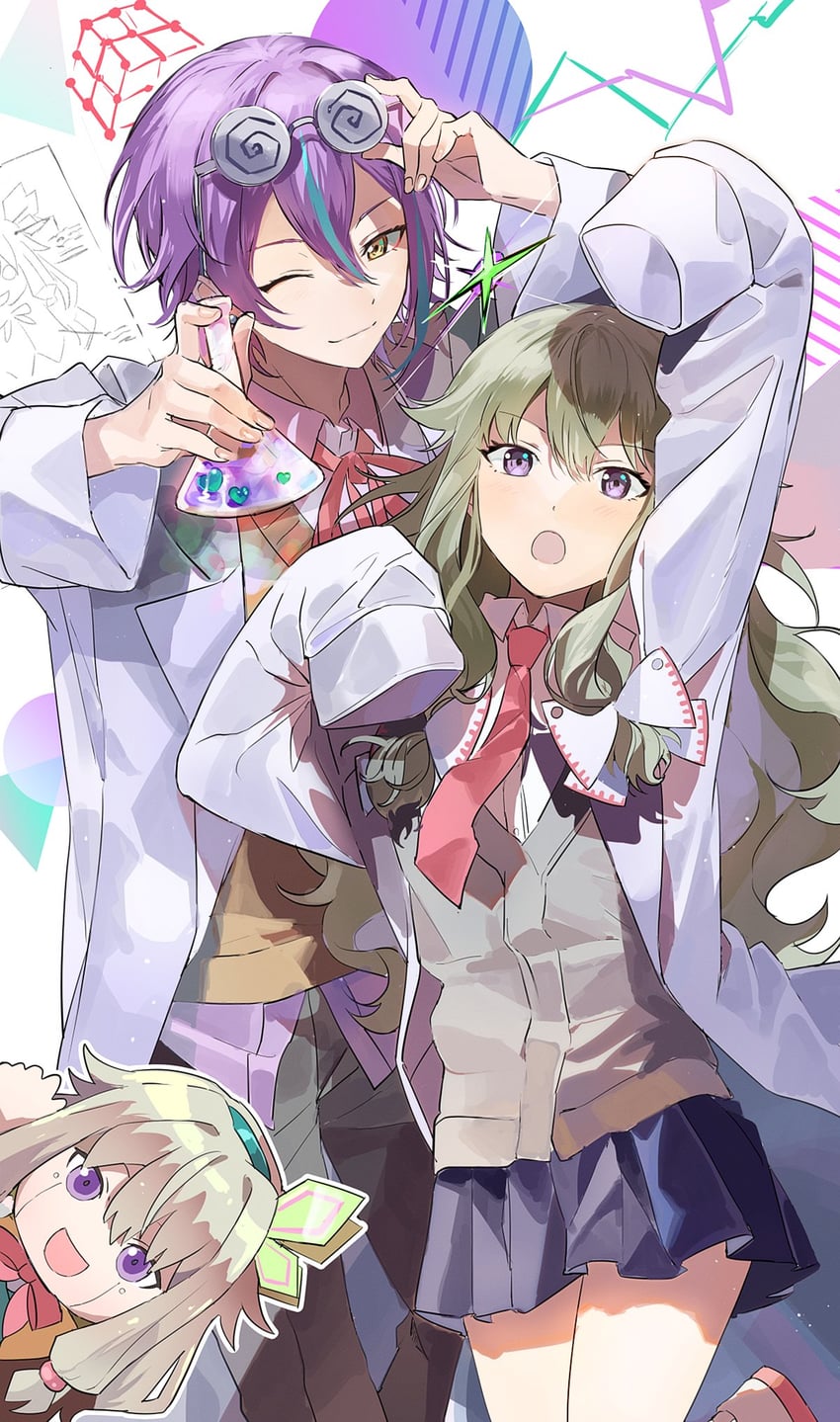 kusanagi nene, kamishiro rui, nanawo akari, nenerobo, and sou (project sekai and 1 more) drawn by iwatnc