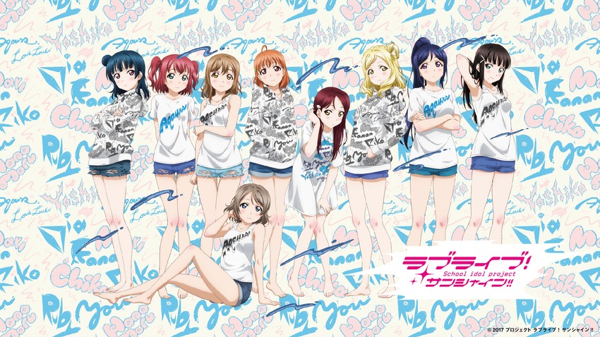 watanabe you, tsushima yoshiko, sakurauchi riko, takami chika, matsuura kanan, and 4 more (love live! and 1 more)