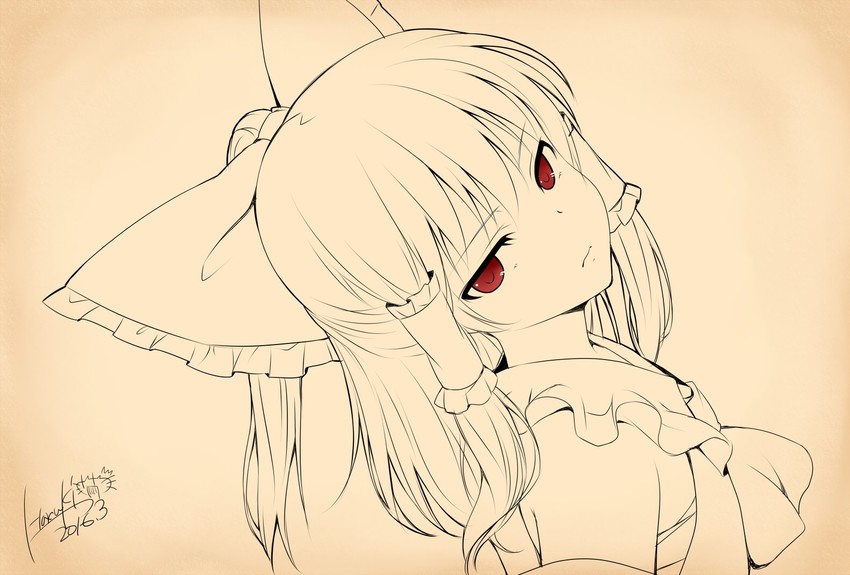 hakurei reimu (touhou) drawn by haruki_(colorful_macaron)