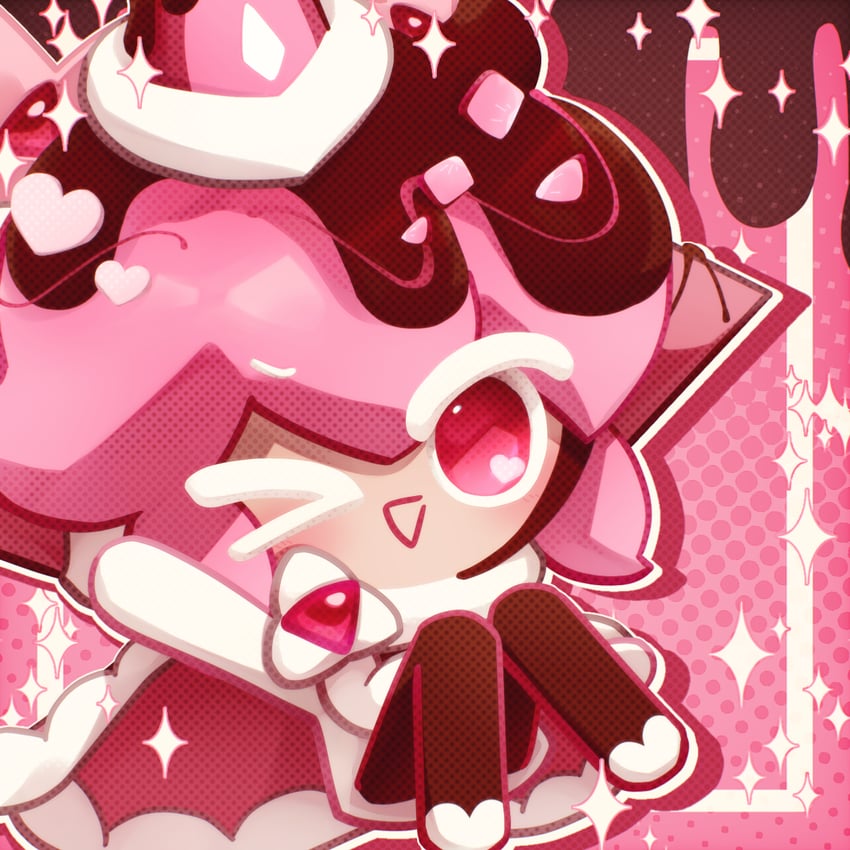 strawberry crepe cookie (cookie run and 1 more) drawn by b4c5ce