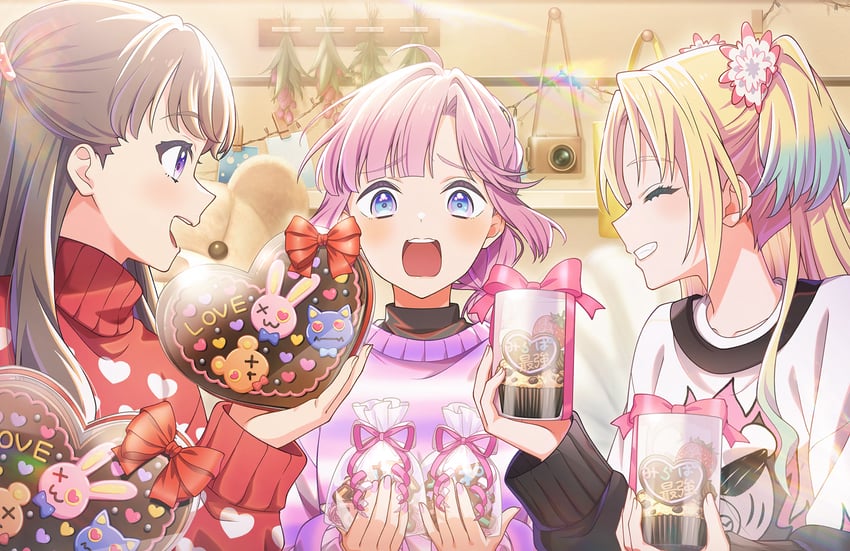 fujishima megumi, osawa rurino, and anyoji hime (love live! and 1 more)