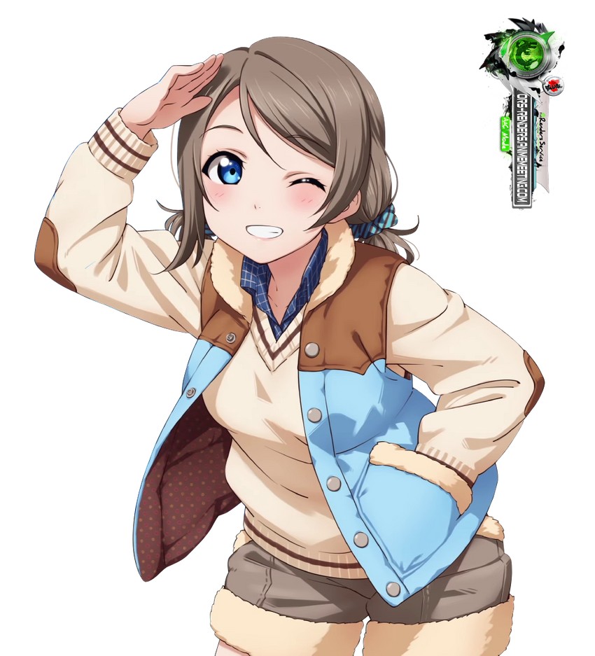 watanabe you (love live! and 1 more) drawn by ors_anime_renders