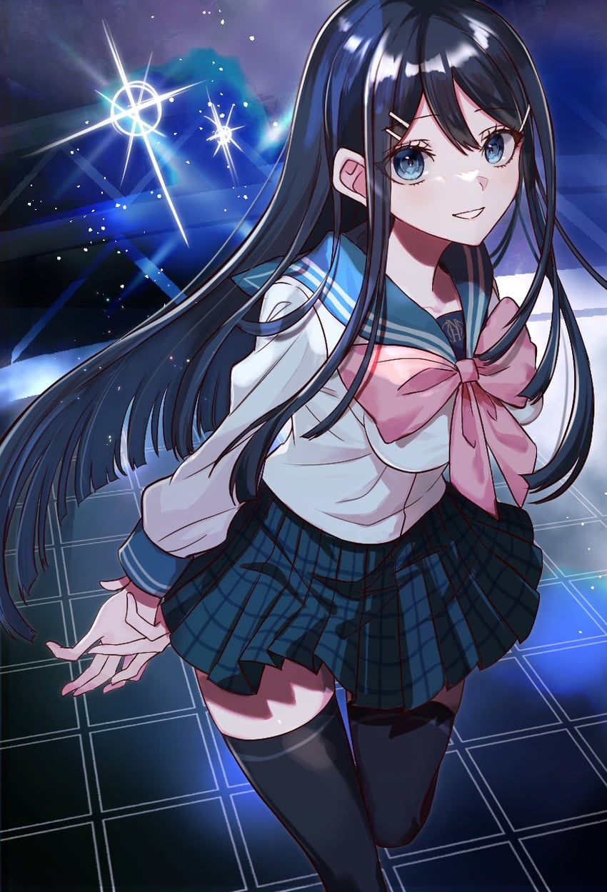 maizono sayaka (danganronpa and 1 more) drawn by runchelnln