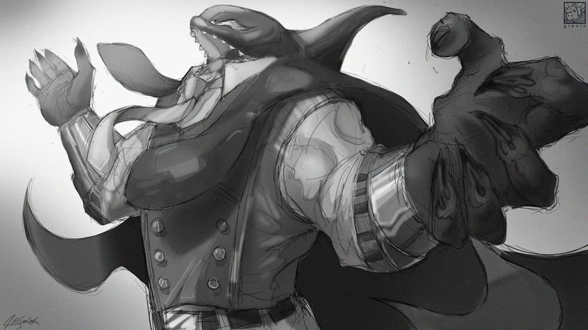 gang orca (boku no hero academia) drawn by greninjazz