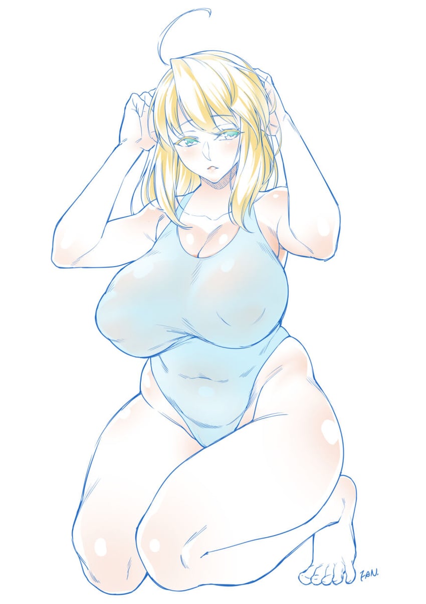 artoria pendragon (fate and 2 more) drawn by f.w.zholic