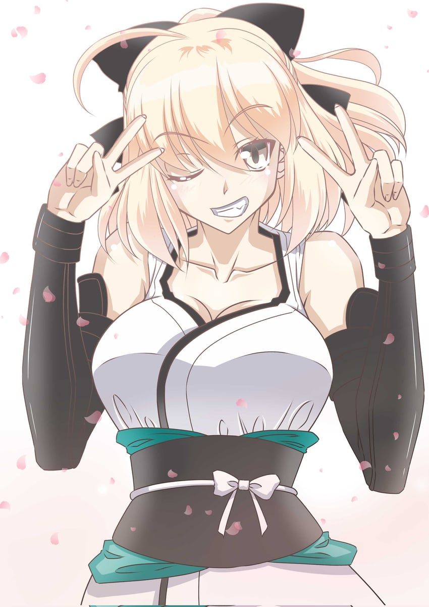 okita souji (fate and 1 more) drawn by rofu_get