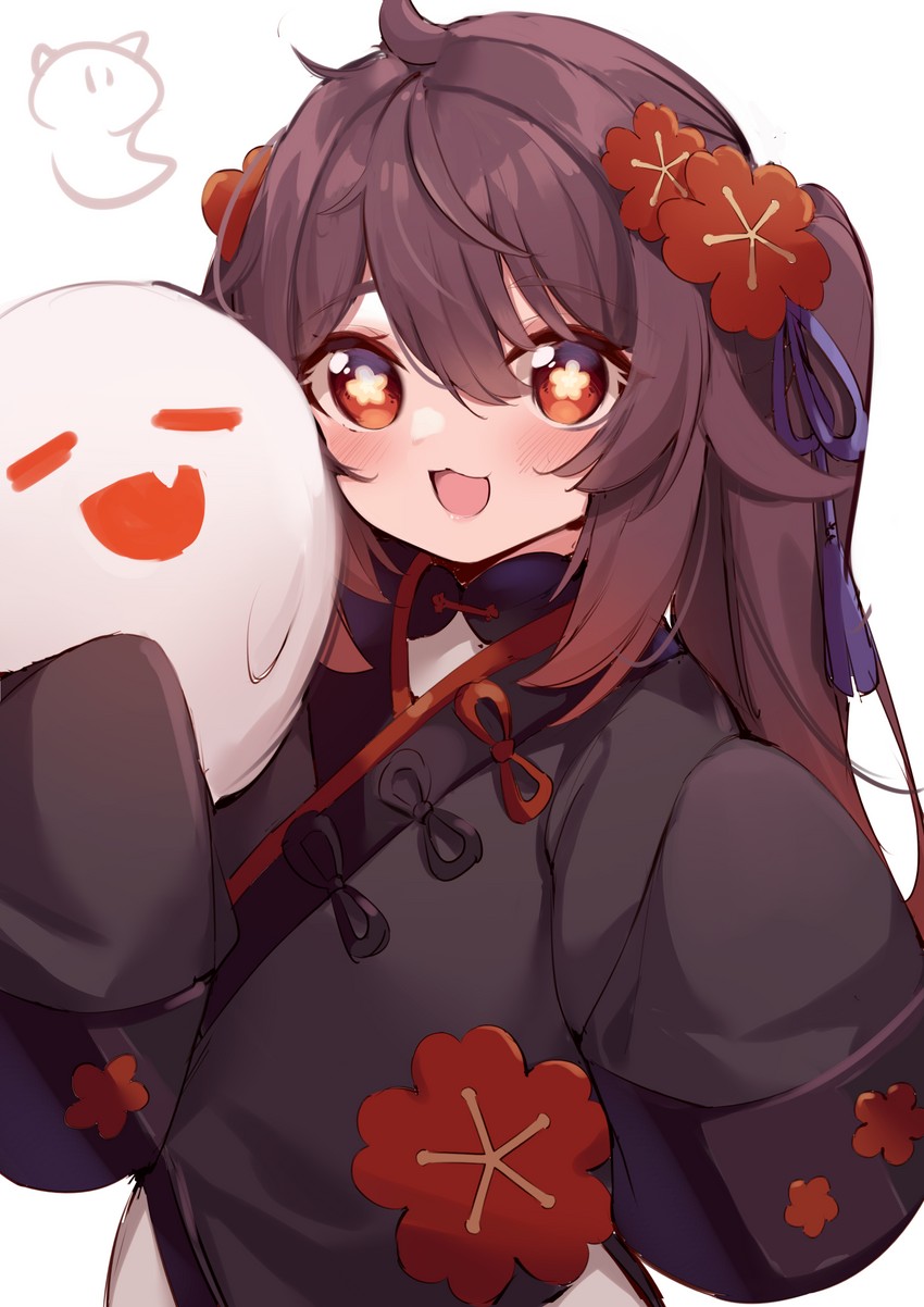 hu tao and boo tao (genshin impact) drawn by nahaki