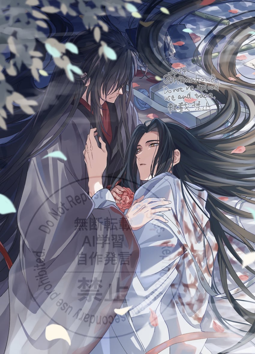 wei wuxian and lan wangji (modao zushi) drawn by kimako_(kimako_8)