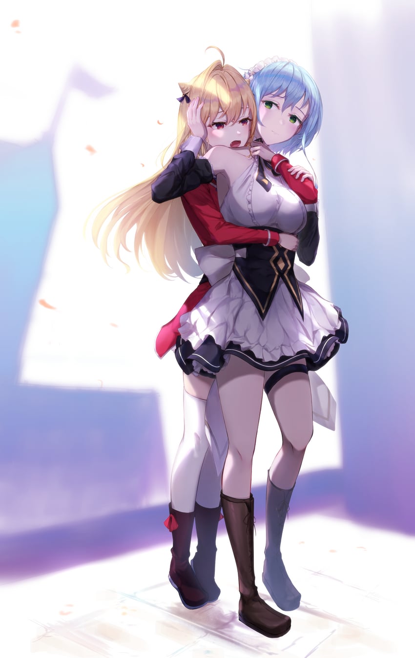 terakomari gandezblood and villhaze (hikikomari kyuuketsuki no monmon) drawn by ro-koko