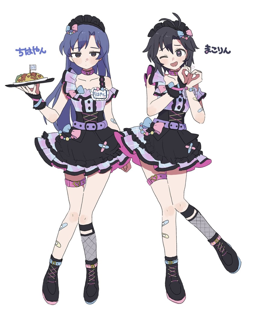 kisaragi chihaya and kikuchi makoto (idolmaster and 2 more) drawn by pnt_0202