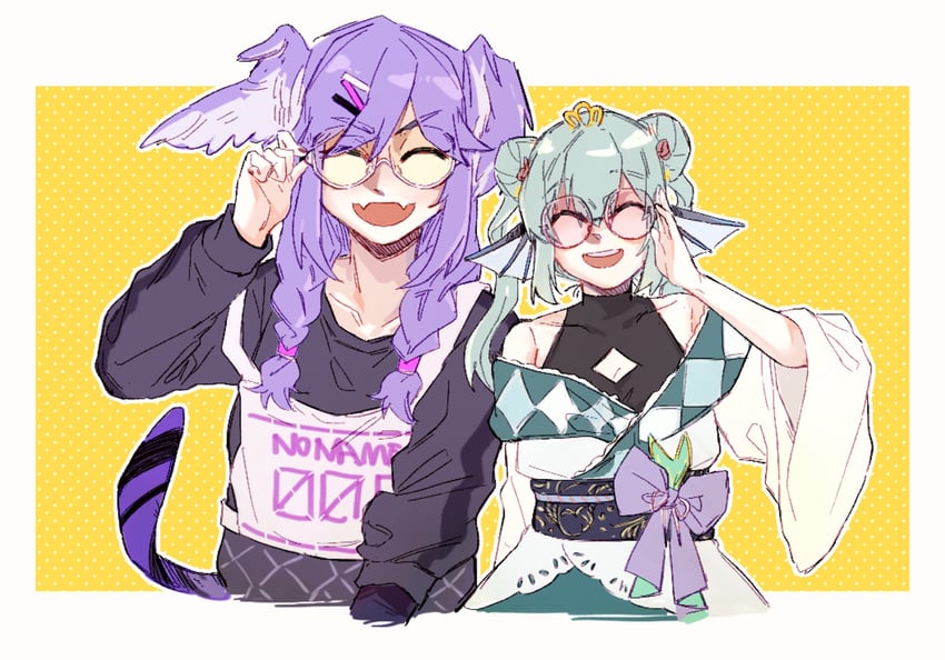 selen tatsuki and finana ryugu (nijisanji and 1 more) drawn by criangle_k.