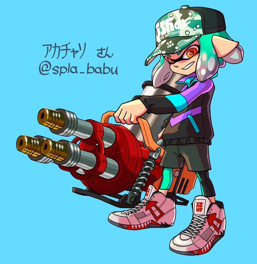 inkling player character and inkling girl (splatoon and 1 more) drawn by xdies_ds