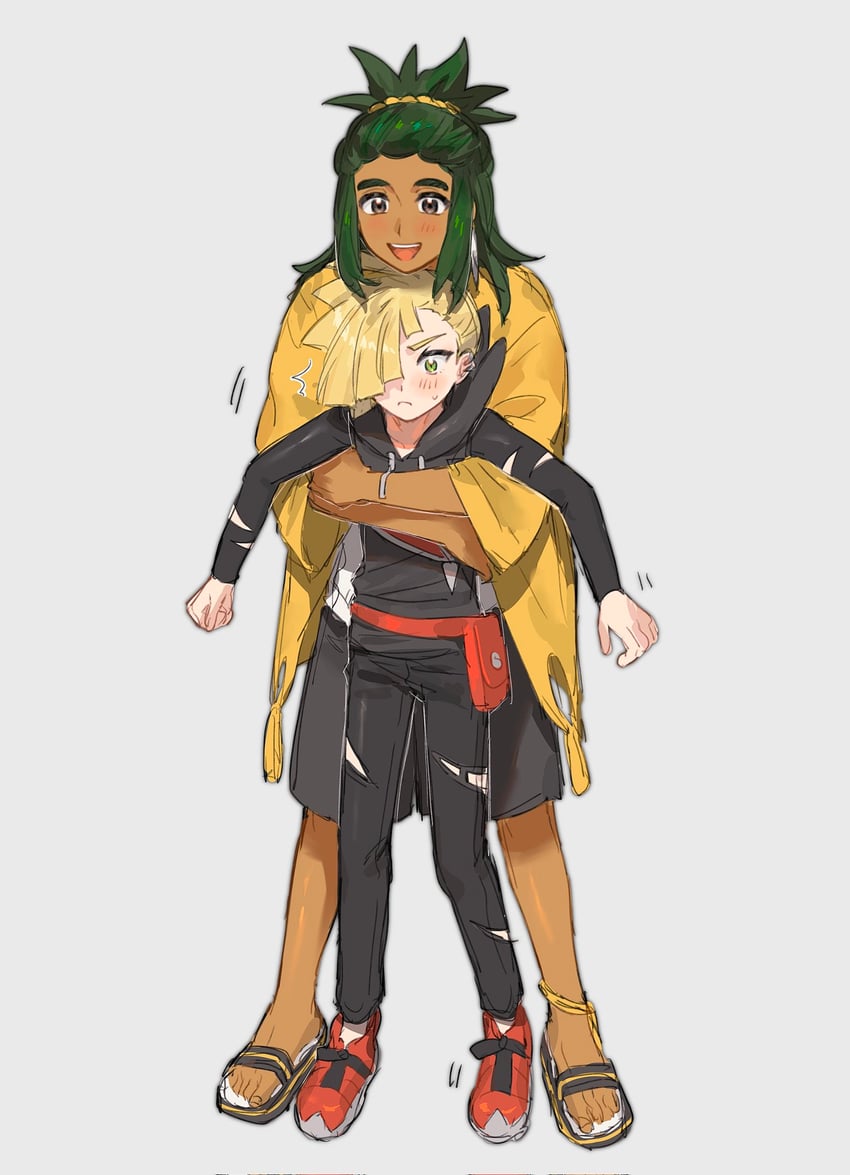 gladion and hau (pokemon and 1 more) drawn by fua1heyvot4ifsr