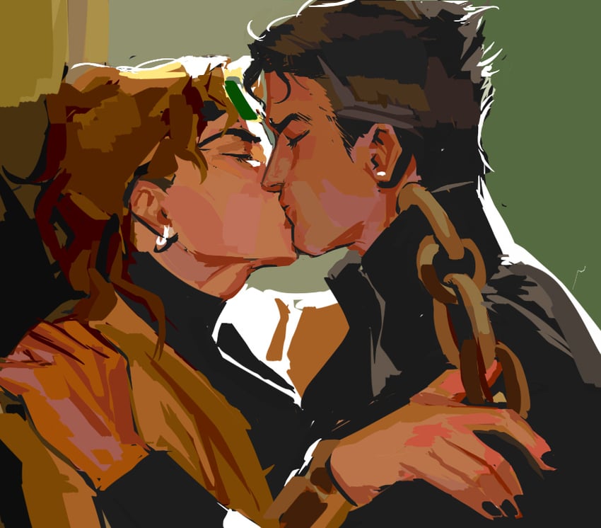 kujo jotaro and dio brando (jojo no kimyou na bouken and 1 more) drawn by ashva