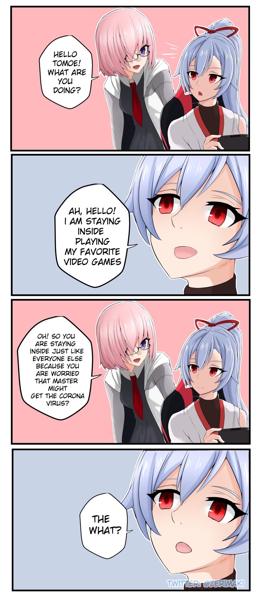 mash kyrielight and tomoe gozen (fate and 1 more) drawn by zerimaki