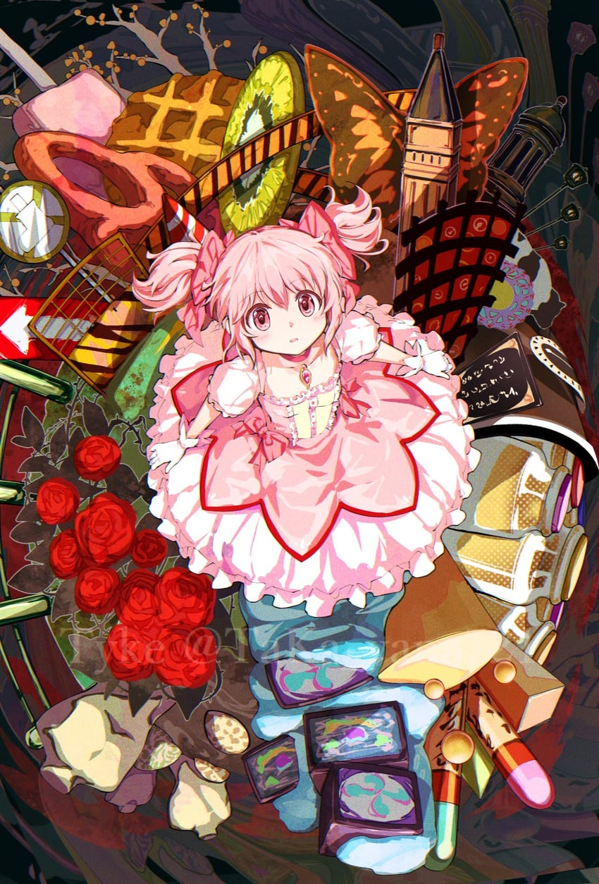 kaname madoka (mahou shoujo madoka magica and 1 more) drawn by taka.yana