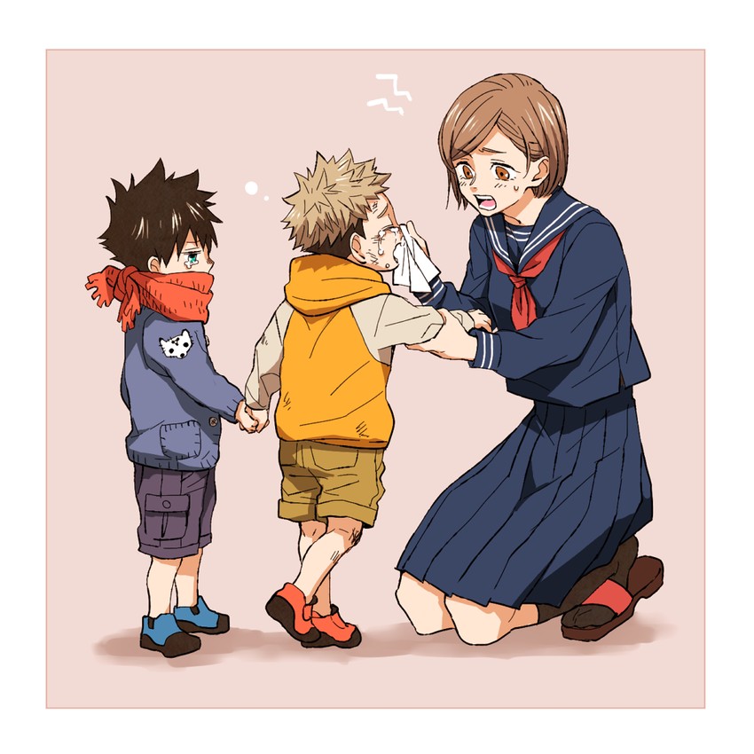 itadori yuuji, fushiguro megumi, and kugisaki nobara (jujutsu kaisen) drawn by mihoshy