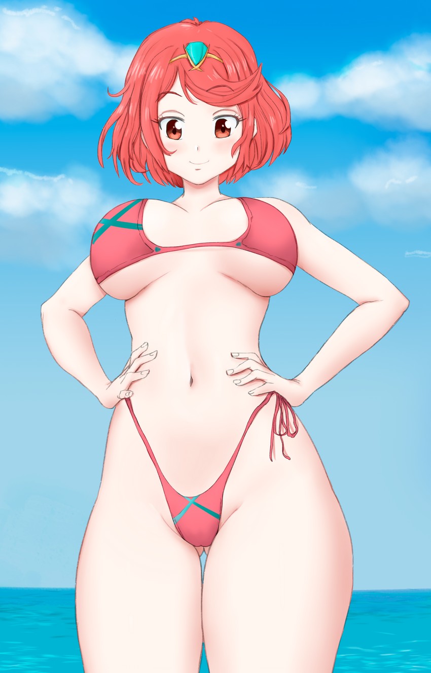 pyra (xenoblade chronicles and 1 more) drawn by gummslime