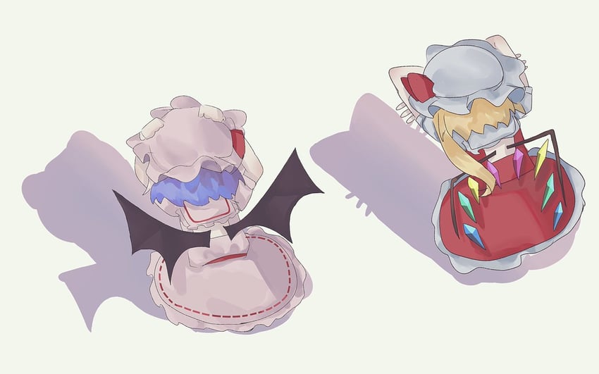 remilia scarlet and flandre scarlet (touhou) drawn by omomi_1587
